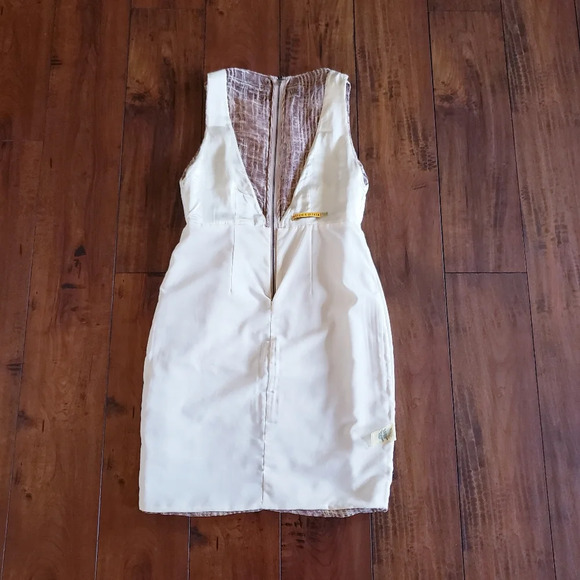 Alice + Olivia by Stacey Bendet Dusty Pink Ginger Rouched Fitted Dress Size 10 - Picture 8 of 16